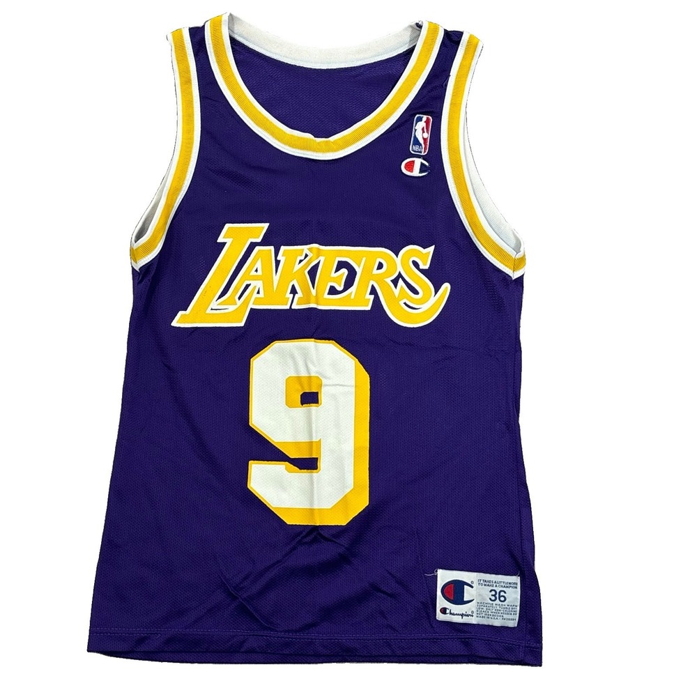 Vintage Los Angeles Lakers Nick Van Exel Purple Champion Jersey Sz 36 NBA